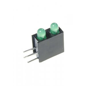 L-934EB/2GD, светодиодная сборка 2шт. зеленый d=3мм 15мКд