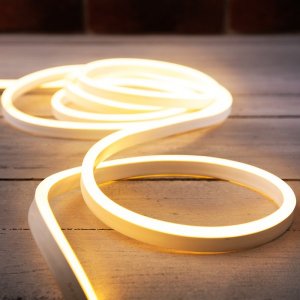 Гибкий неон SMD (8х16 мм) двухсторонний, теплый белый, 120 LED/м, НАБОР 5 м (с комплектом подключения)