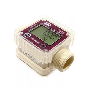 K24, датчик расхода и скорости потока жидкости  до 999л ЖКИ индикация G1/2"M  аксиальный