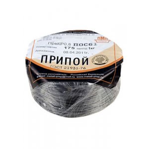 Припой ПОС61 ПРВ 0.8мм бухта 1 кг