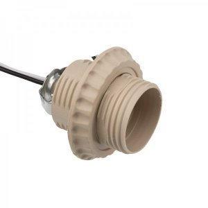 Патрон E27 с проводом 20 см белый REXANT