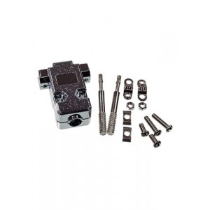 DNT-9C, корпус для D-SUB 9pin металлизированный с удлиненным винтом