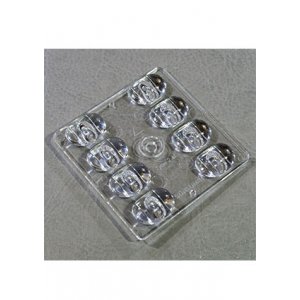 S01.01.01.153_SL-50X50-8-T2M, линза 50х50мм, 8 LED, 150х90 градусов, для 5050, PC, прозрачная, без у