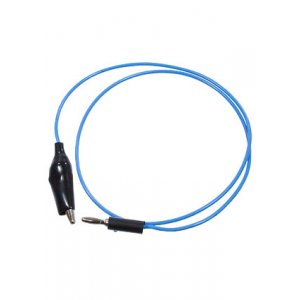 Провод ПВ-3 1,0 синий, банан+крокодил 0,7м