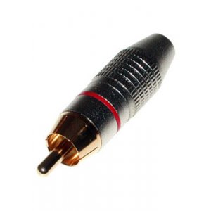 RP-213G-R-DW, RCA разъем штекер золотой/ красный