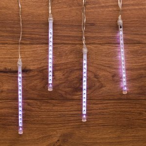 Тающие сосульки 230V, комплект 4шт х 20см, шаг 50 см, 14x4 LED БЕЛЫЕ, не соединяются