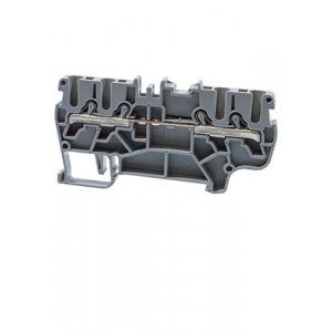 PYK2,5С (серый), 307389 Клеммник пруж. быстрозажимной (Push in), 4-х выводной, 2,5мм.кв.