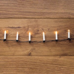 Свечи 4м, темно-зеленый ПВХ, 20 LED ТЕПЛЫЙ БЕЛЫЙ, не соединяется