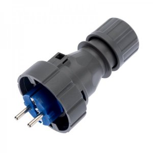 Вилка прямая влагозащищенная 2P+РE, 16 А, IP68 REXANT