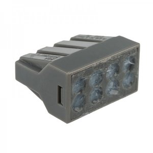 Экспресс-клемма с пастой, 8-проводная до 2,5 мм², серая (50 шт/уп) (773-308)  REXANT