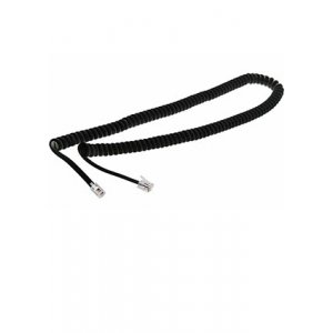 18-2073, Шнур витой телефонный для трубки 4Р4С, L=7.00м., черный