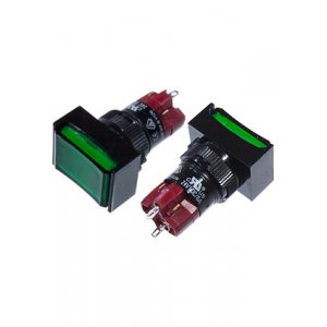 D16LAT2-1ABKG, кнопка с фиксацией и LED подсветкой 250В 5А