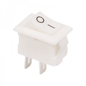 Выключатель клавишный 250V 3А (2с) ON-OFF белый  Micro  (RWB-101)  REXANT