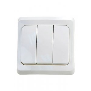 BC10-003B, Выключатель "Этюд" 3-кл СП   10А (белый)