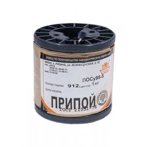 Припой ПОСУ95-5 ПРВ 2.0мм  катушка 1кг (Pb Free)