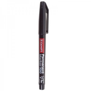 Маркер перманентный Luxor «100» 1-2 мм, черный, пулевидный