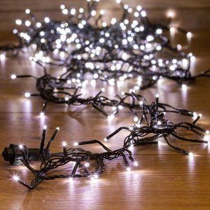 Гирлянда «Кластер» 3 м, темно-зеленый ПВХ IP20, 288 LED, белый, соединяется