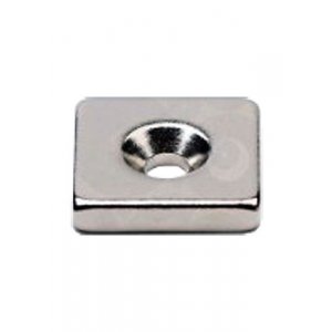 Магнит прямоугольник 15х15х3,5/7х3мм с зенковкой неодим