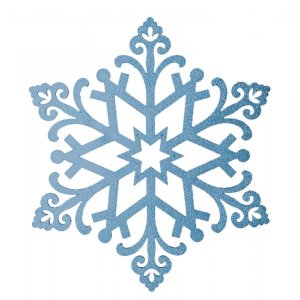 Елочная фигура "Снежинка "Снегурочка", 81 см, цвет голубой