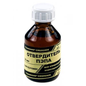 ПЭПА 30мл, отвердитель эпоксидной смолы, стекло