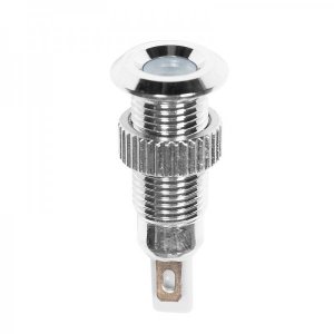 Индикатор металл Ø8 12В белый LED (GQ8F-D)  REXANT