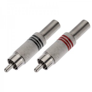 РАЗЪЁМ  шт  RCA  Металл  под винт  ZN  Черные/Красные  PROCONNECT  (упак.черные 50шт/красные 50шт)