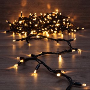 ДЮРАПЛЕЙ 10м (2 модуля x 5 м), черный каучук, 200 (100x2) LED теплый белый, соединяется (нужен шнур питания 315-000)