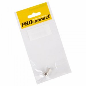 Разъем антенный на кабель, штекер F для кабеля RG-6, (1шт.) (пакет)  PROconnect