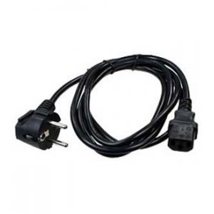 PC-186-VDE, Кабель сетевой 220В прямой (черный) 1.8м