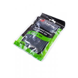 КСС 3*100 (ч), стяжка кабельная черная с УФ защитой (100 шт) (ALT-102S-B)