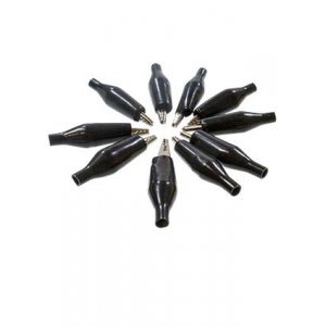 SQ0541-0002, зажим крокодил ЗКИ 3А 40мм в изоляции черный (10шт)