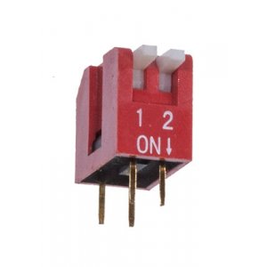 DP-02R, DIP переключатель угловой 2 контакта 2.54мм (RPL-02)