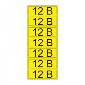 Наклейка знак электробезопасности «12 В» 35х100 мм REXANT, стоимость за 1шт (35шт)