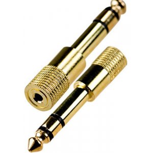 2-036G, переходник 6.35мм штекер стерео - 2.5мм гнездо стерео металл "позол."