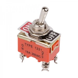 Тумблер 250V 15А (4c) ON-OFF двухполюсный  (KN-201)  REXANT