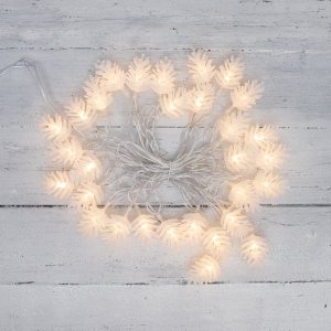 Гирлянда светодиодная «Шишки» 30 LED, теплый белый,  5 метров, с контроллером