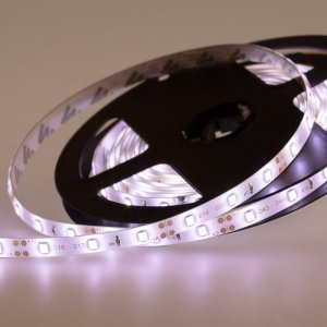 LED лента 12В, 8мм, IP65, SMD 2835, 60 LED/m, 12V, БЕЛАЯ (6000 K) (катушка 5 метров)