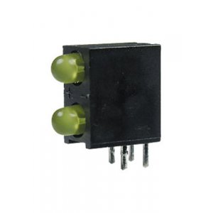 L-934DB/2YD, светодиодная сборка 2шт. желтый d=3мм 15мКд