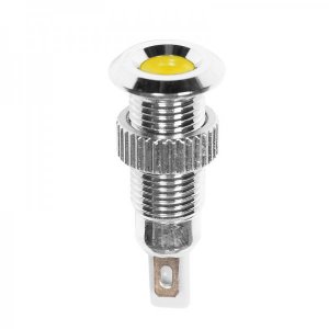 Индикатор металл Ø8 12В желтый LED (GQ8F-D)  REXANT
