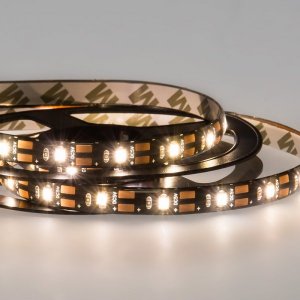 LED лента с USB коннектором 5 В, 8 мм, IP65, SMD 2835, 60 LED/m, ТЕПЛЫЙ БЕЛЫЙ (3000 K)