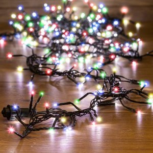 Гирлянда «Кластер» 3 м, темно-зеленый ПВХ IP20, 288 LED мультиколор, соединяется