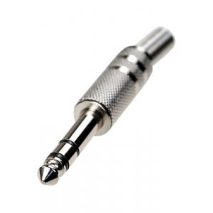 1-105 (NP-212), штекер аудио 6.35мм стерео металл на кабель