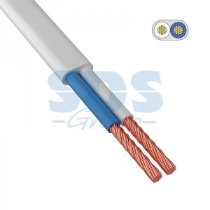 Провод ШВВП 2х0,75 мм², 200 м., белый, ГОСТ  (ККЗ)      ( ТОП - 1 )