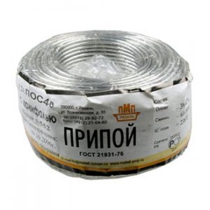 Припой ПОС40 ТР 2.0мм бухта 1 кг