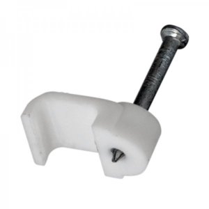 Крепеж кабеля плоский  8 х 3 мм, белый (упак. 50 шт)  REXANT