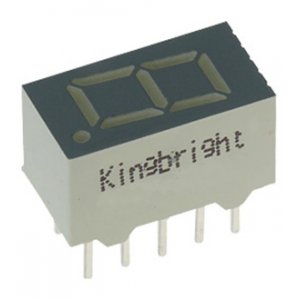 SA36-11GWA, светодиодный индикатор  зеленый  ОА  9мм  1x7  1.9мКд