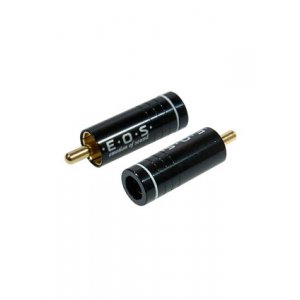 1-254G WHITE, штекер RCA металл на кабель, белый "позолоченный"