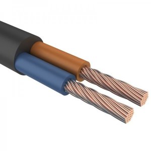 Провод ПВС 2x1,5 мм², 150 м., белый, ГОСТ  (ККЗ)      ( ТОП - 2 )