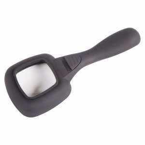 Лупа ручная квадратная 4х с подсветкой LED 6шт