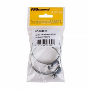 Хомут червячный 40-60 мм, (упак. 2 шт)  PROconnect